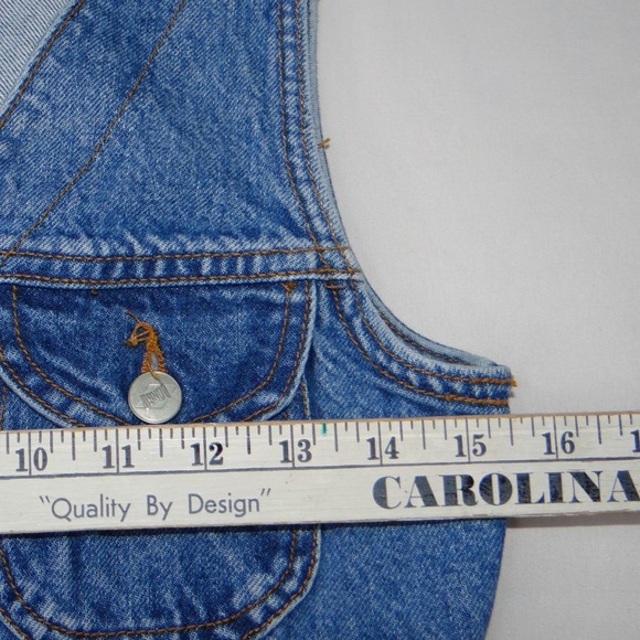 Vintage Bongo Gene Montesano Denim Mini Dress Blue Button Front Made in USA Sz 3 - Picture 6 of 6